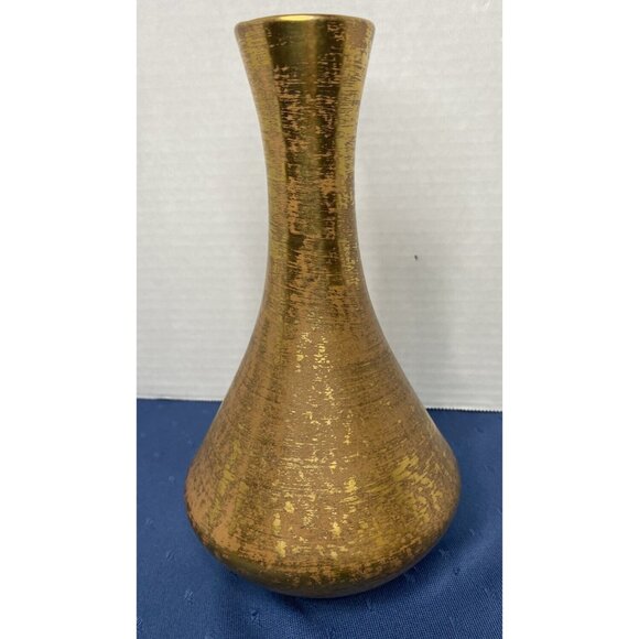 Vintage Stangl Pottery Vase 22k Gold Paint w/ Original Sticker 8" - Picture 5 of 7